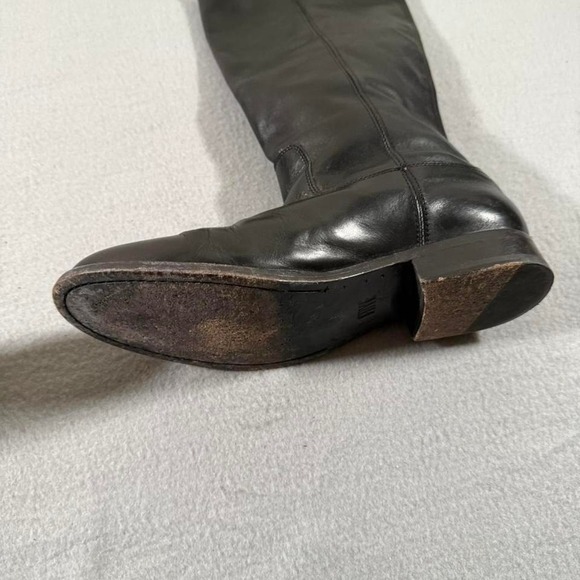 Frye Women's Black Leather Knee High Riding Boots Western 9B - Picture 6 of 7